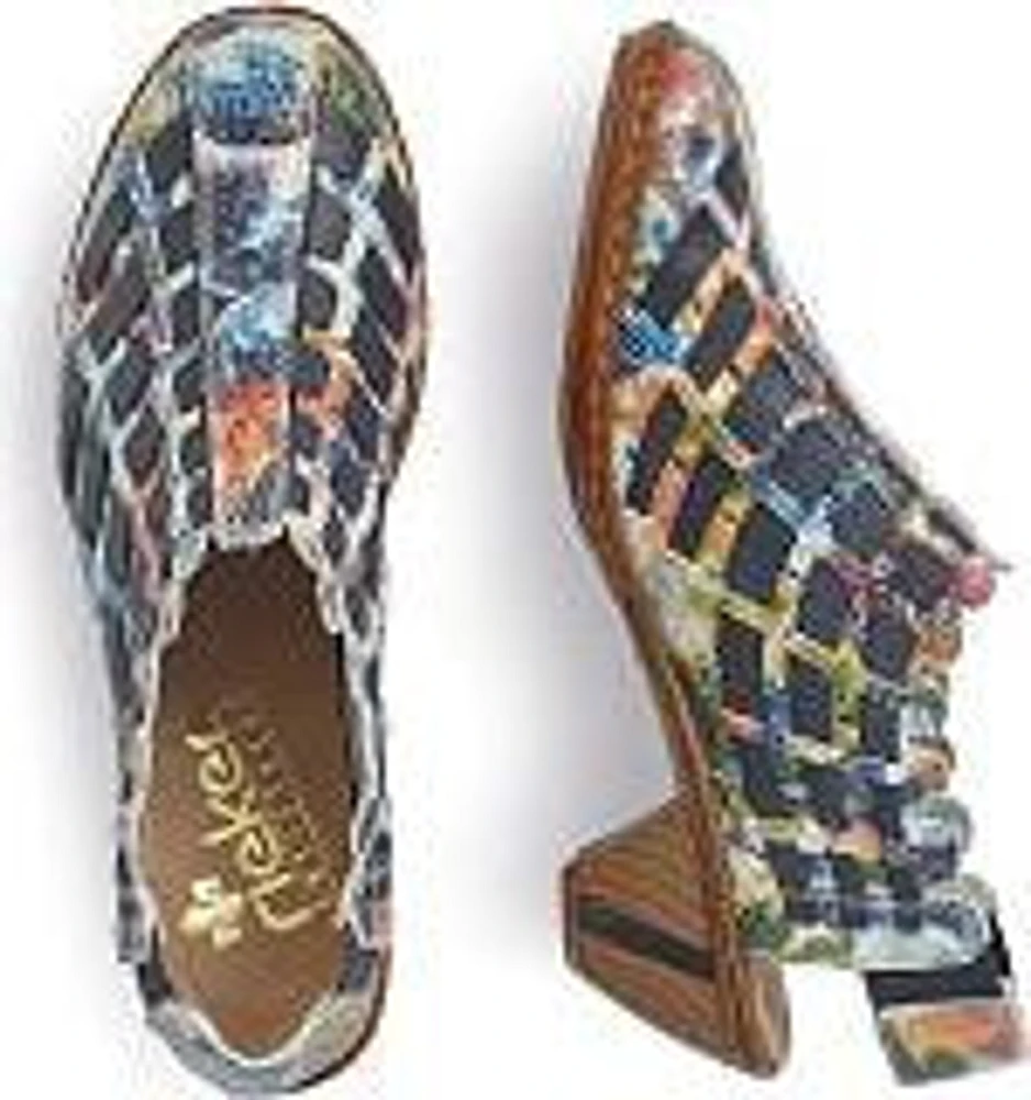 Multi Colored Woven Slingback