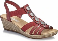 Red T-strap Sandal