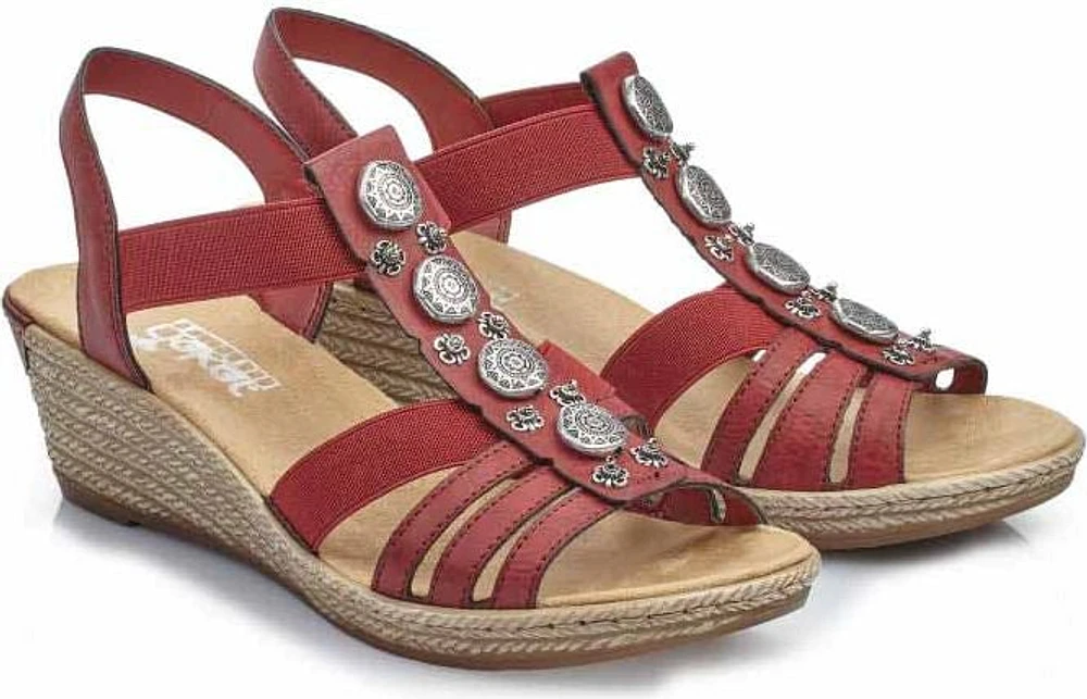 Red T-strap Sandal