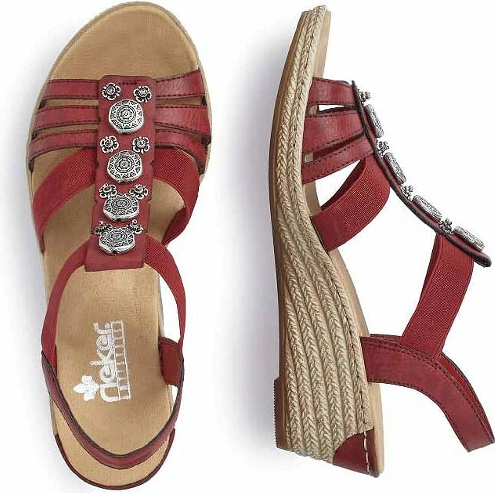 Red T-strap Sandal