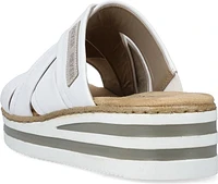 White Criss Cross Wedge Slide