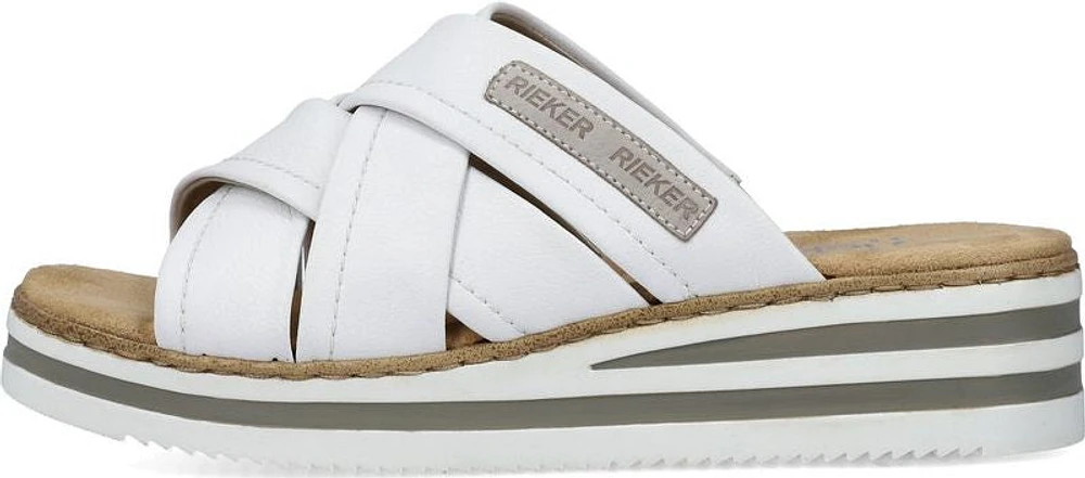 White Criss Cross Wedge Slide