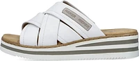 White Criss Cross Wedge Slide
