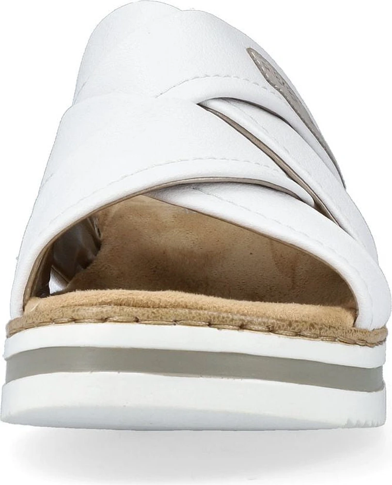 White Criss Cross Wedge Slide