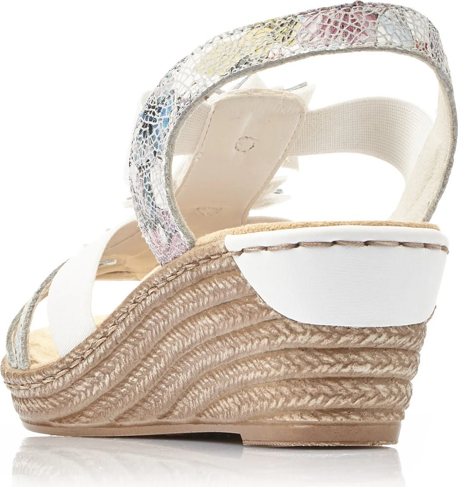 White Wedge With Flowers