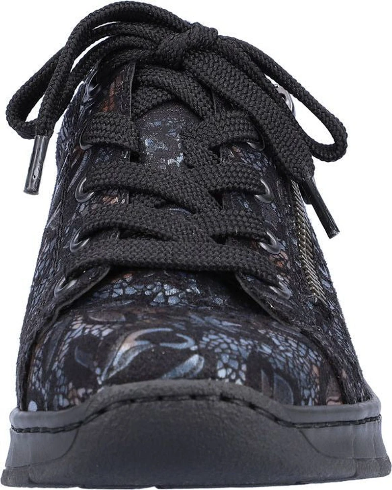 Black Lace Up With Side Zip