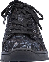 Black Lace Up With Side Zip