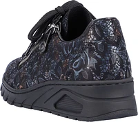 Black Lace Up With Side Zip