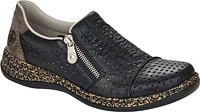 Black Perforated Side Zip