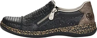 Black Perforated Side Zip