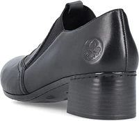 Black Slip On W Heel