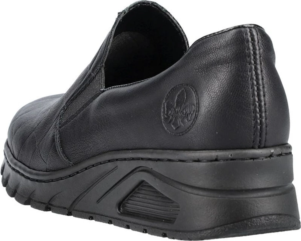 Black Slip On Wedge Heel