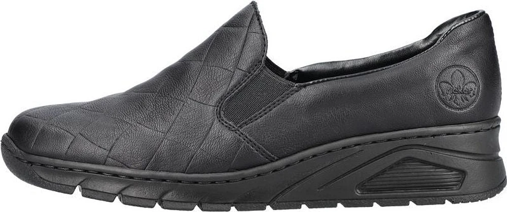 Black Slip On Wedge Heel