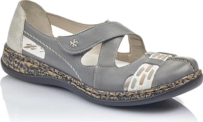 Grey Criss Cross Velcro Shoe
