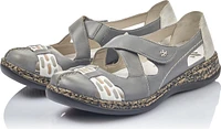 Grey Criss Cross Velcro Shoe