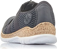 Navy Center Zip Shoe