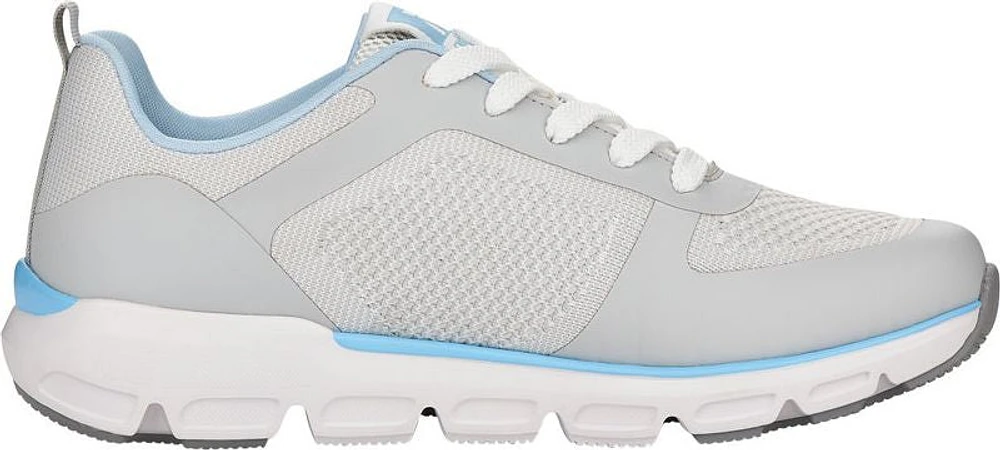Off White/Light Blue Accent Lace Up