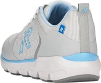 Off White/Light Blue Accent Lace Up