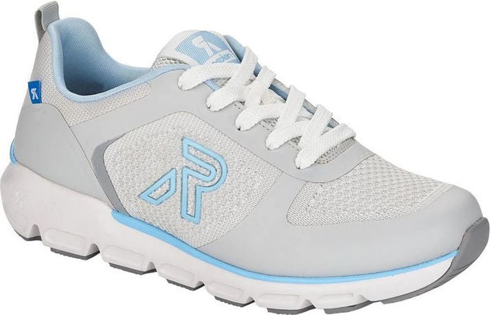 Off White/Light Blue Accent Lace Up