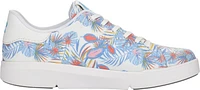White/Tropical Print Lace Up
