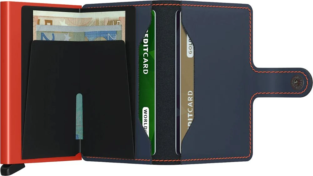 Miniwallet Matte Nightblue & Orange