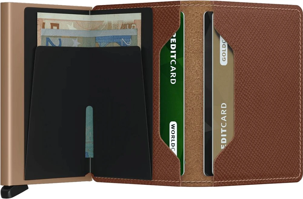 Slimwallet Saffiano Caramel