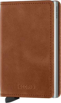 Slimwallet Vintage Cognac-silver