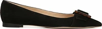 Sonja Black Kid Suede Leather