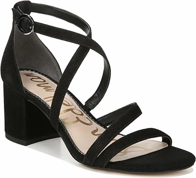Stacie Black Kid Suede Leather