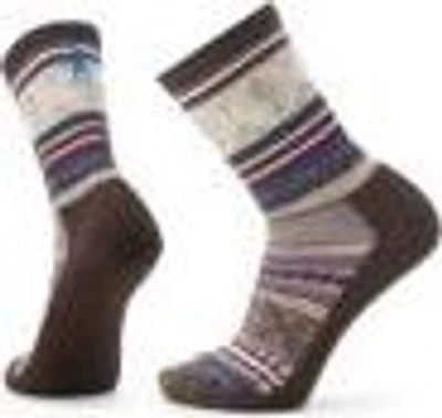 Everyday Fair Isle Sweater Crew Socks Chestnut