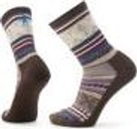 Everyday Fair Isle Sweater Crew Socks Chestnut