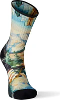 Performance Hike Light Cushion Mountain Print Crew Mist Blue