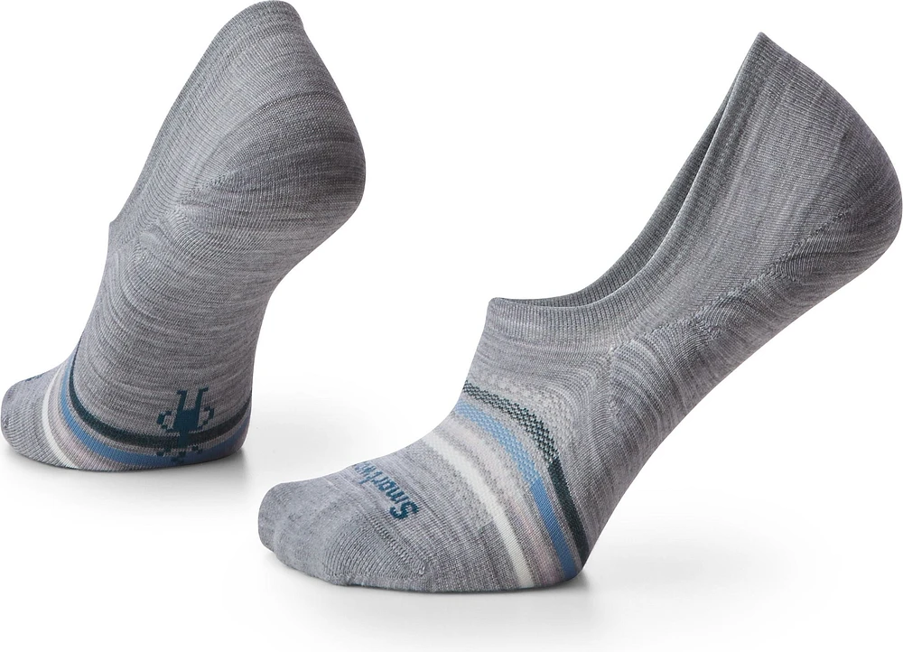 W Striped No Show Light Grey