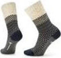 Women's Everyday Popcorn Cable Crew Socks Natural Donegal
