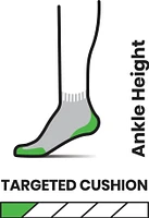 Women's Run Targeted Cushion Ankle Light Gray
