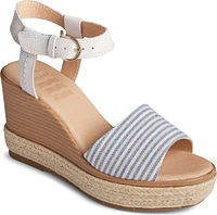 Fairwater Plushwave Wedge Ivory & Blue