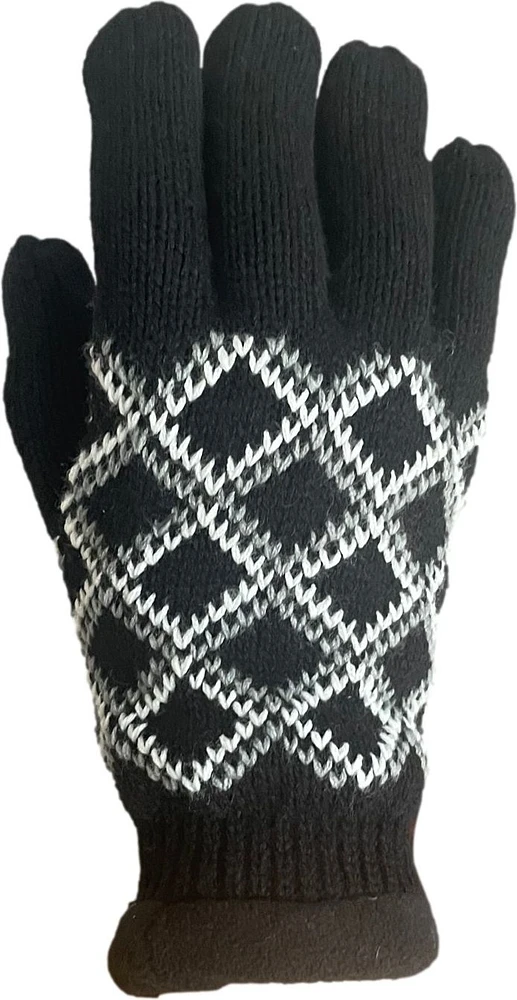 Diamond Pattern Acrylic Glove Fleece Liner
