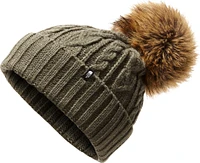 Oh Mega Fur Pom Beanie New Taup