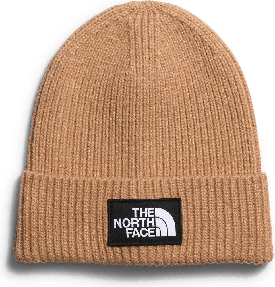 TNF Logo Box Cuffed Beanie Almond Butter