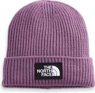TNF Logo Box Cuffed Beanie Pikes Purple