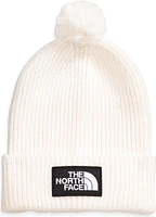 TNF Logo Box Pom Beanie Gardenia White