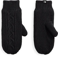 Women's Cable Minna Mitt TNF Black