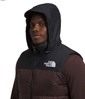 Men's 1996 Retro Nuptse Vest Coal Brown TNF Black