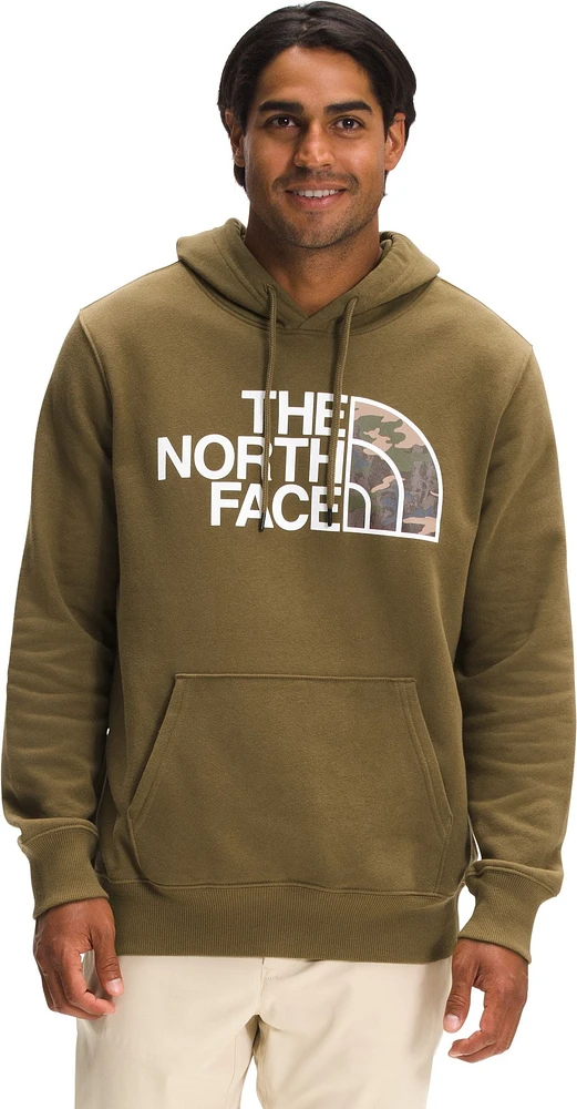 Men's Half Dome Pullover Hoodie Military Olive/Multi Color Print