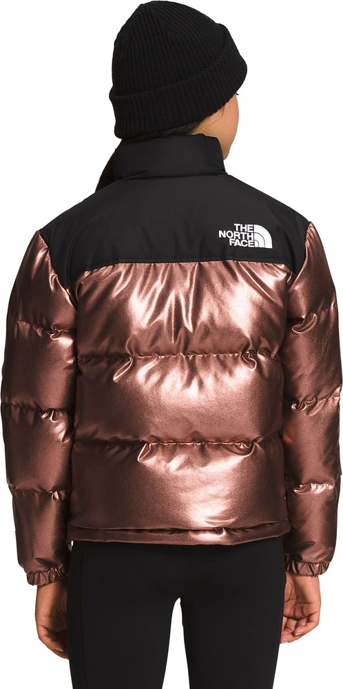 Teen Printed 1996 Retro Nuptse Jacket Dark Oak Metallic