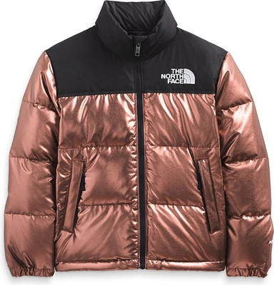 Teen Printed 1996 Retro Nuptse Jacket Dark Oak Metallic