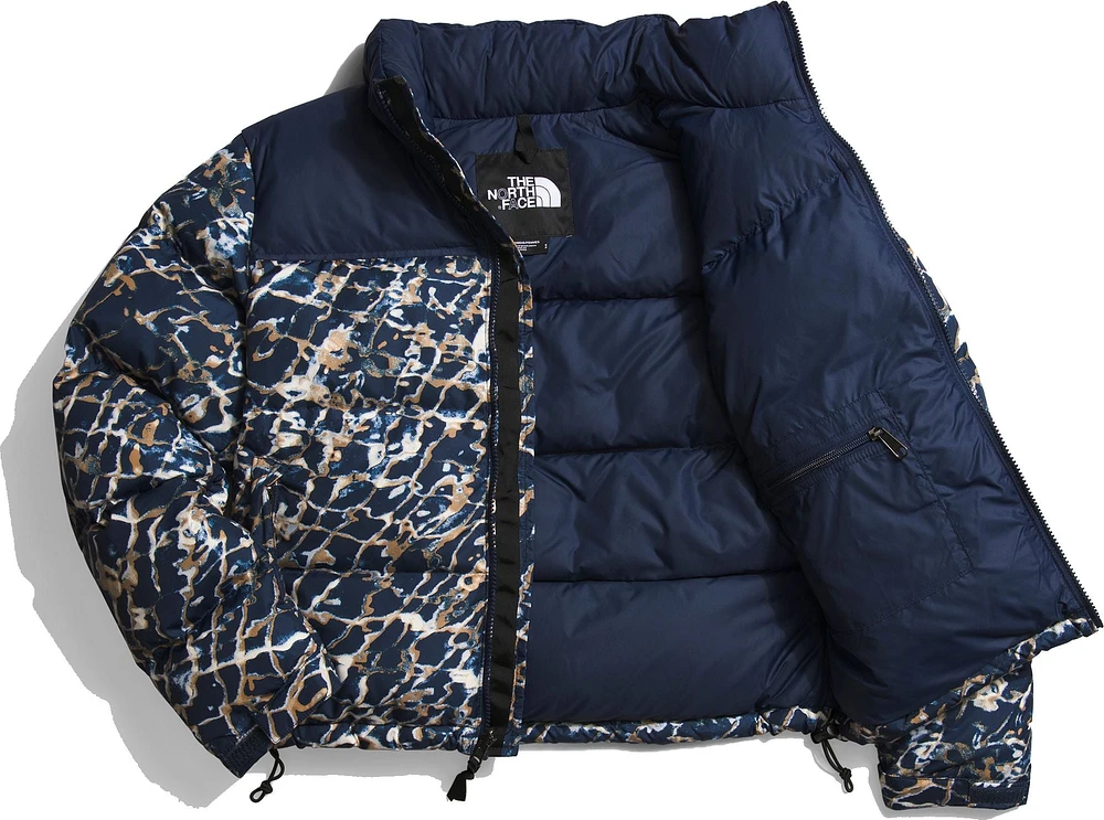 Women's 1996 Retro Nuptse Jacket Dusty Periwinkle Water Distortion Summit Navy
