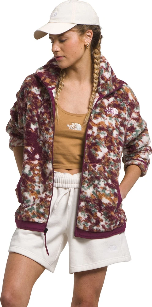 Women's Campshire Fleece Jacket Boysenberry Velocity Texture Print