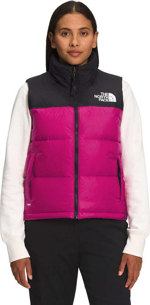 W 1996 Retro Nuptse Vest Fuschia Pink
