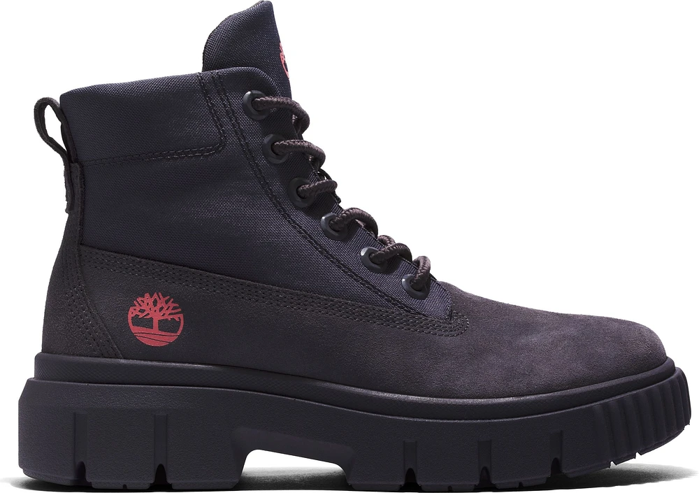 Greyfield Leather And Fabric Boot Dark Grey